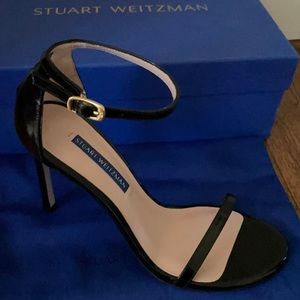 Nudistsong Stuart Weitzman, black patent stiletto